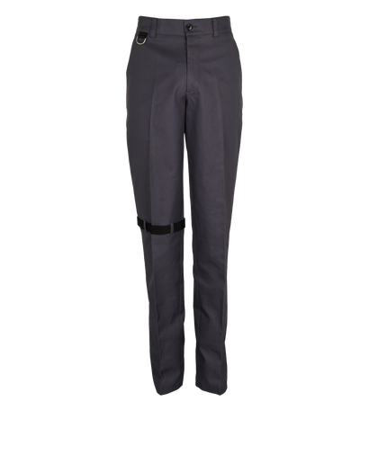 Christian Dior Belted Suit Trousers, &pound;220, Clothing, Grey, Wool, Front view