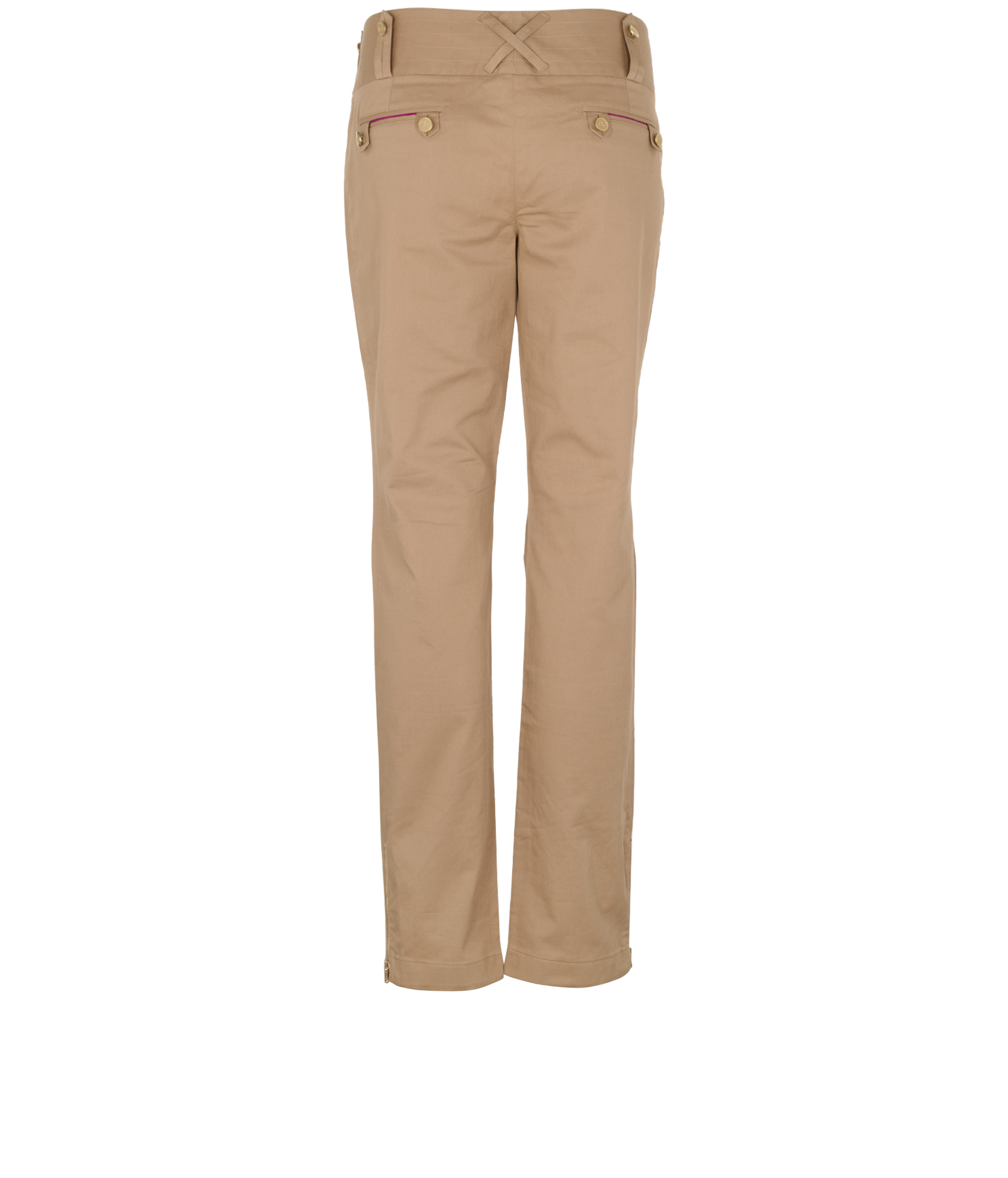 Dolce & Gabbana Straight Trousers, &pound;80, Clothing, Beige, Cotton, Back view