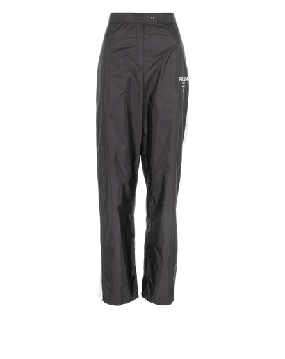 Prada Re-Nylon Trousers, &pound;320, Clothing, Black, Polyester (Polymer), Front view