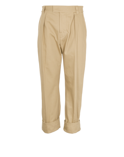 Loro Piana Straight Leg Trousers, &pound;450, Clothing, Tan, Cotton, Front view