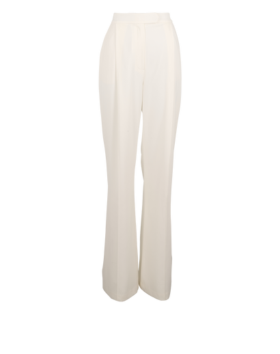 Nadine Merabi Pleated Trousers, &pound;95, Clothing, White, Polyester (Polymer), Front view