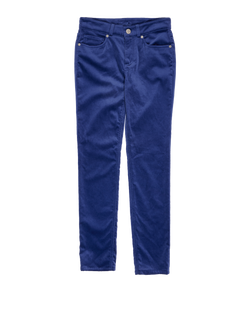 Loro Piana Skinny Trousers, Cotton, Blue, UK 6, 3*