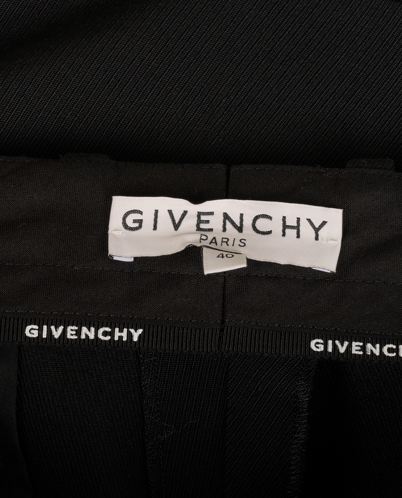 Givenchy Wide Leg Trousers, &pound;180, Clothing, Black, Polyester (Polymer)/Wool, Other view