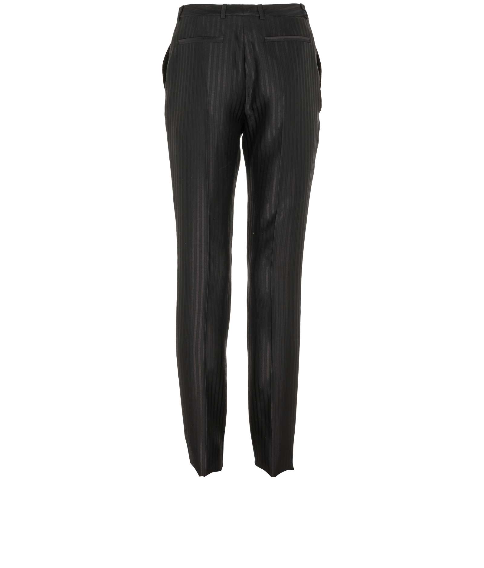 Saint Laurent Striped Trousers, &pound;220, Clothing, Black, Silk, Back view