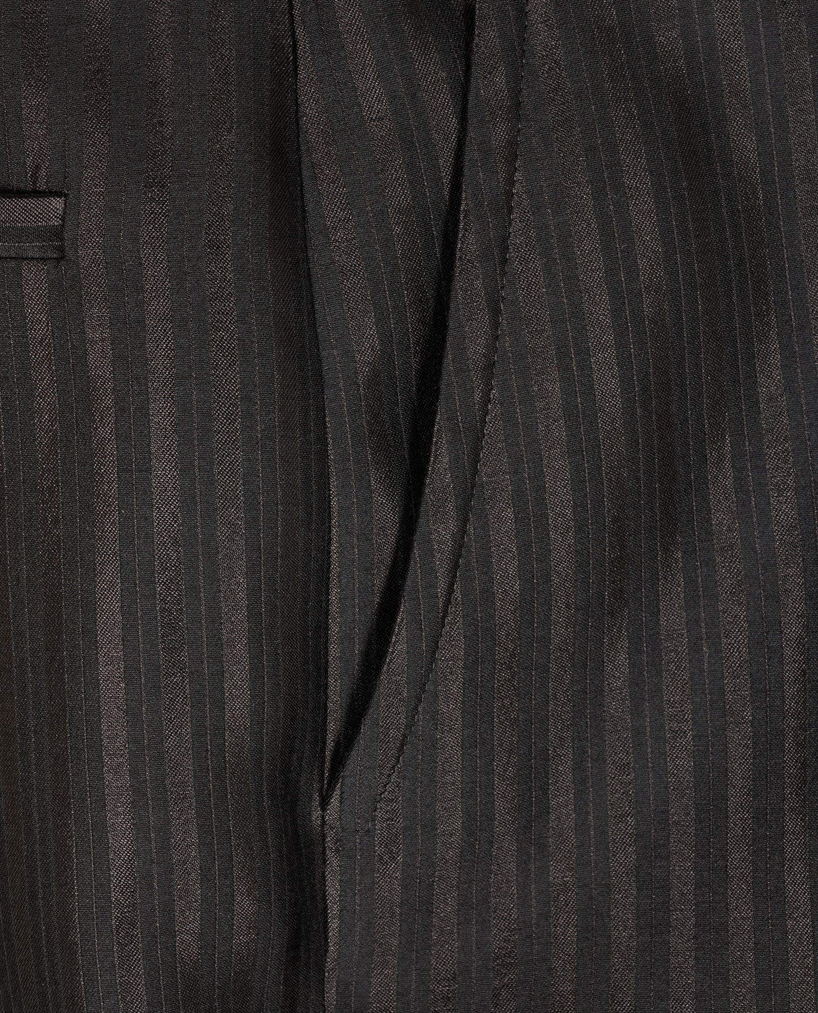 Saint Laurent Striped Trousers, &pound;220, Clothing, Black, Silk, Other view