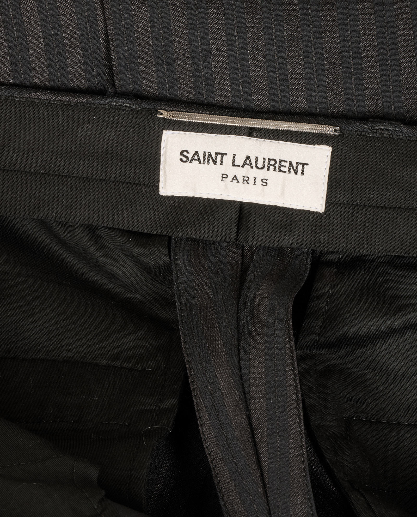 Saint Laurent Striped Trousers, &pound;220, Clothing, Black, Silk, Other view