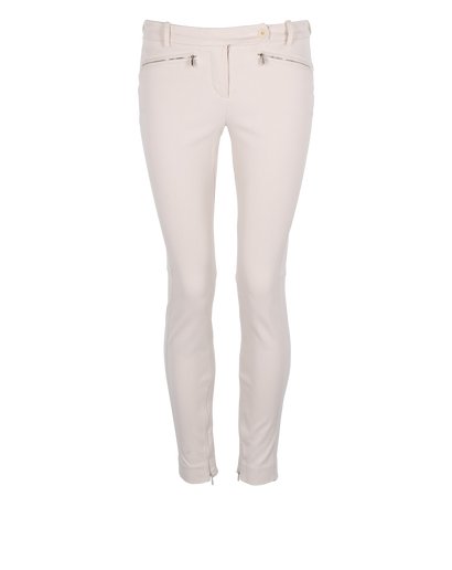 Loro Piana Slim-Fit Trousers, &pound;290, Clothing, Cream, Cotton, Front view