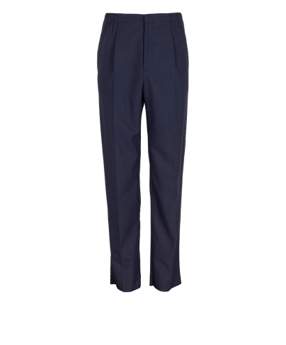 Fendi Straight Leg Trousers, &pound;230, Clothing, Blue, Wool, Front view