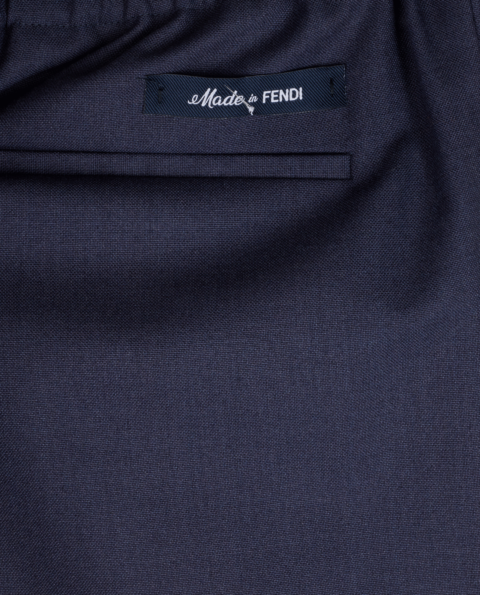 Fendi Straight Leg Trousers, &pound;230, Clothing, Blue, Wool, Other view