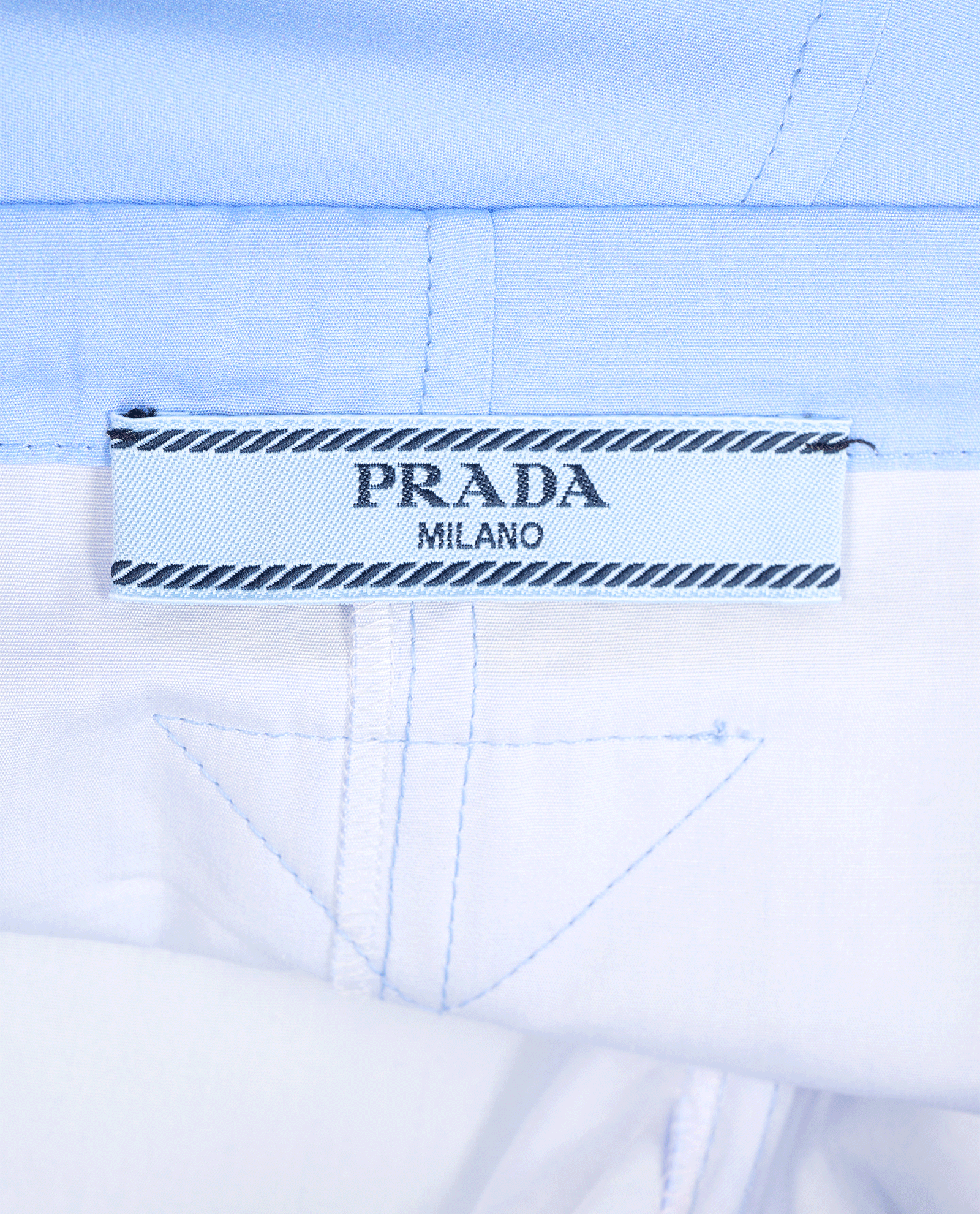 Prada Floral Print Wide Trousers, &pound;150, Clothing, Blue, Cotton, Other view