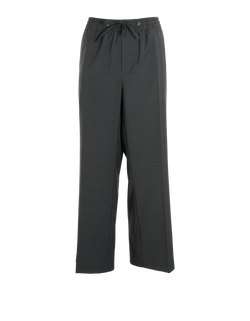 Miu Miu Drawstring Trousers, Polyester, Grey, UK14, 3*