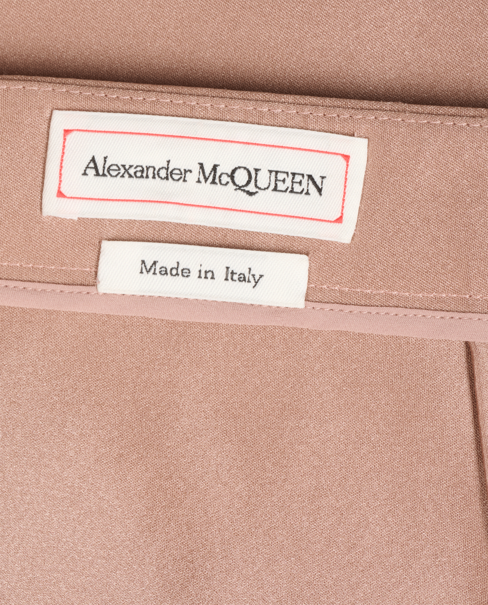 Alexander McQueen Straight Leg Trousers, &pound;220, Clothing, Pink, Silk, Other view