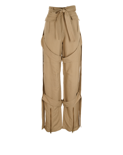 Burberry Amelia Trousers, &pound;250, Clothing, Beige, Cotton, Front view