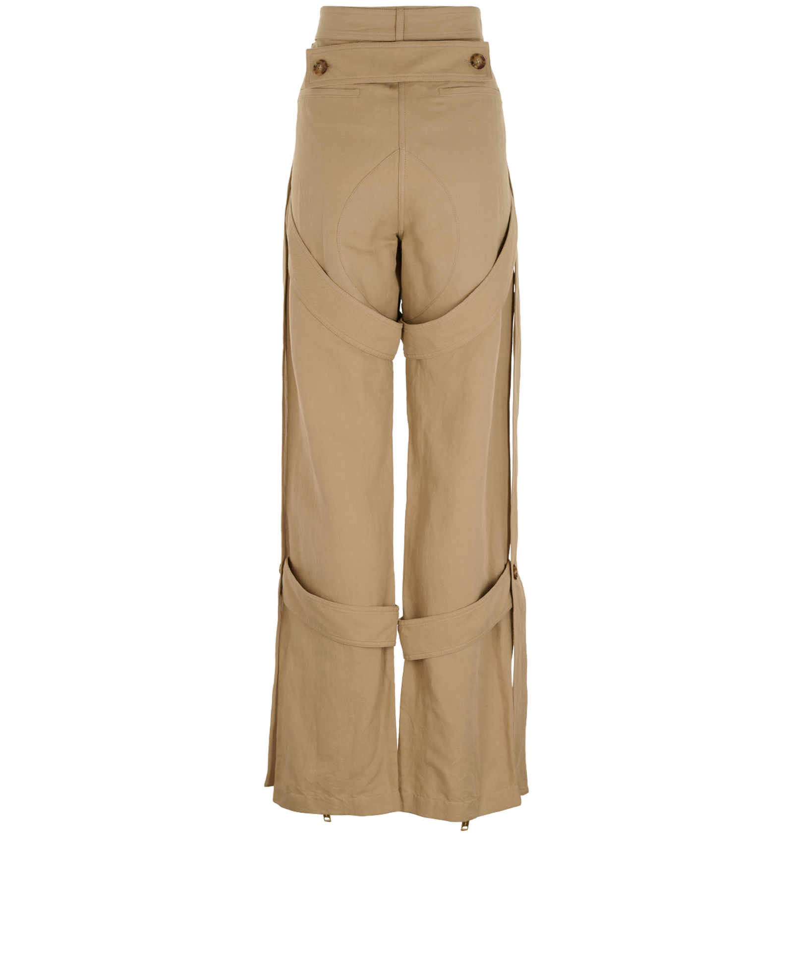 Burberry Amelia Trousers, &pound;250, Clothing, Beige, Cotton, Back view