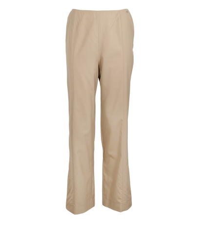 Chanel 00C Logo Plate Trousers, &pound;175, Clothing, Beige, Wool, Front view