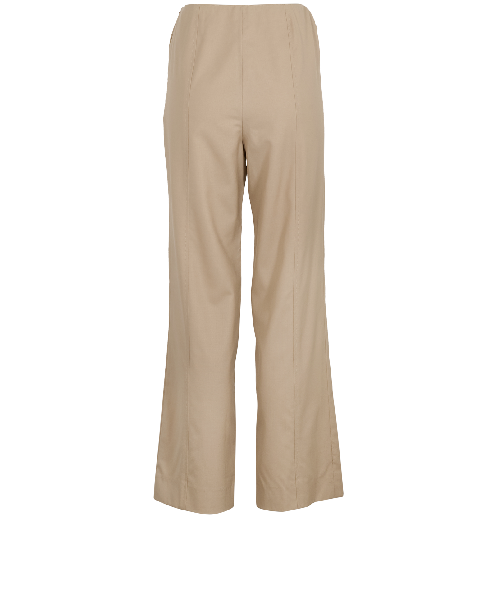 Chanel 00C Logo Plate Trousers, &pound;175, Clothing, Beige, Wool, Back view