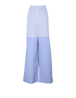 Stella McCartney Striped Trousers, Cotton, Blue/White, UK 8, 2*
