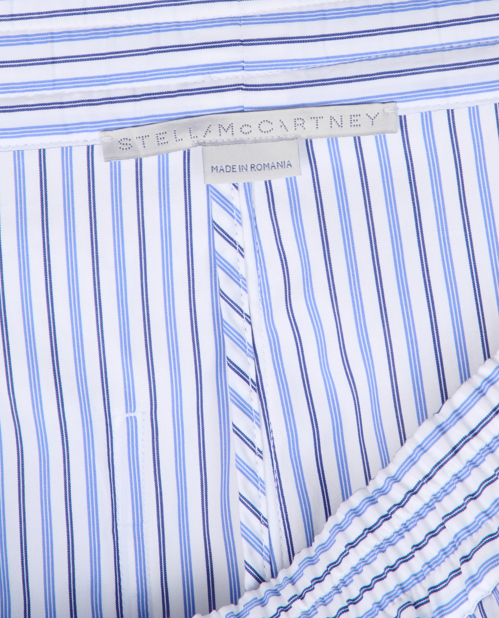 Stella McCartney Striped Trousers, &pound;140, Clothing, Blue/White, Cotton, Other view