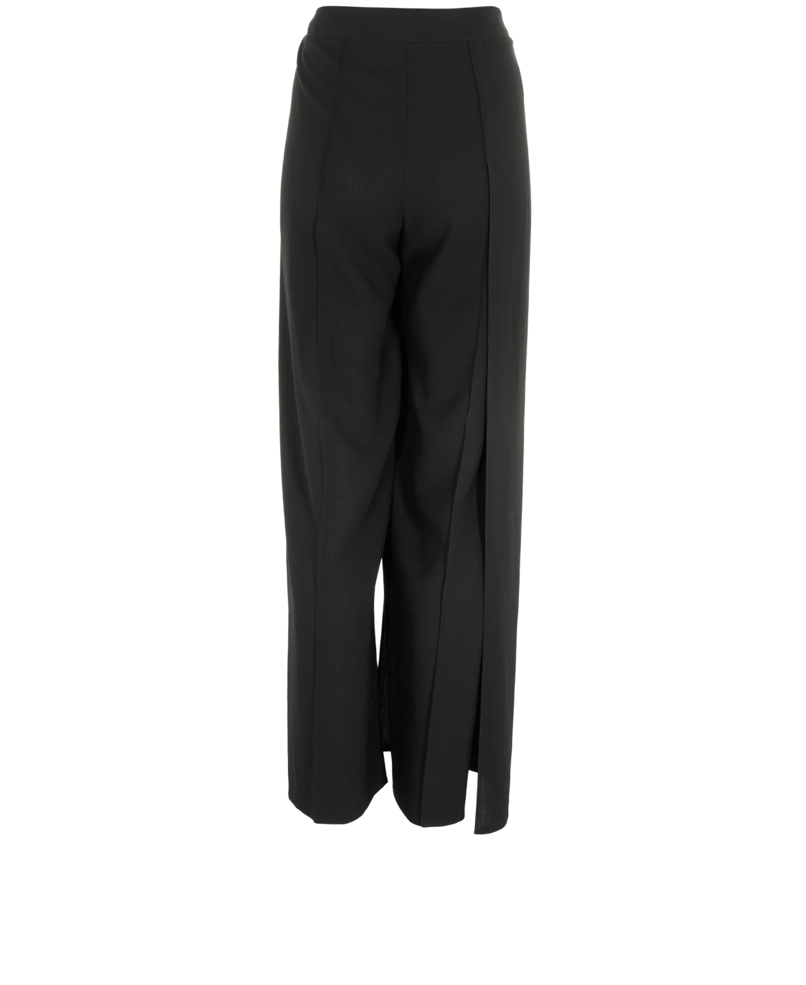 Chanel 99P Wide Trousers, &pound;250, Clothing, Black, Wool, Back view