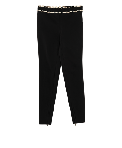 Gucci Scallop-Trimmed Trousers, &pound;180, Clothing, Black, Cotton, Front view