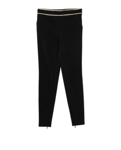 Gucci Scallop-Trimmed Trousers, Cotton, Black, UK 8, 3*