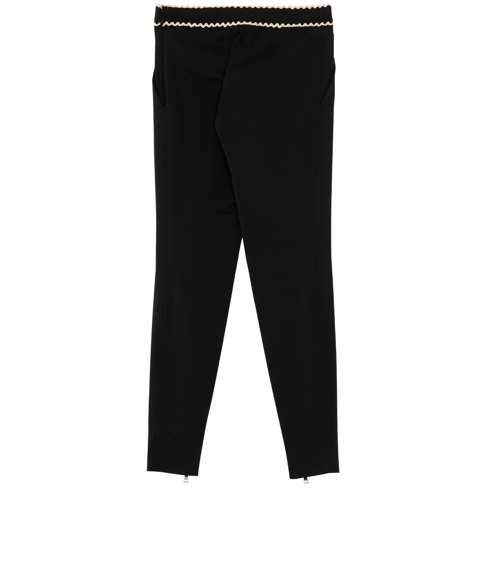 Gucci Scallop-Trimmed Trousers, &pound;180, Clothing, Black, Cotton, Back view