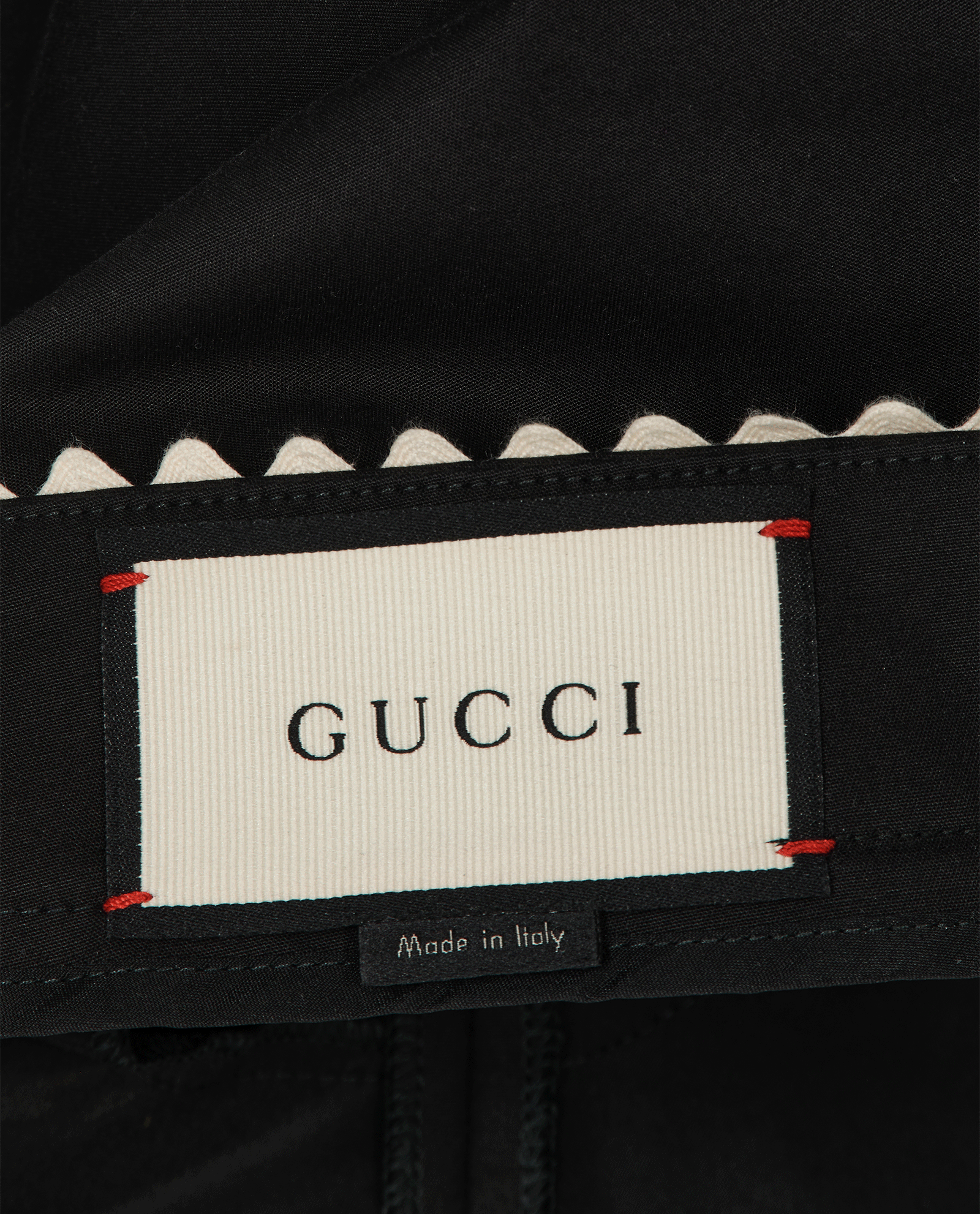 Gucci Scallop-Trimmed Trousers, &pound;180, Clothing, Black, Cotton, Other view