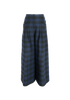 Christian Dior Check Culotte Trousers, &pound;550, Clothing, Blue, Polyester/Wool, Front view