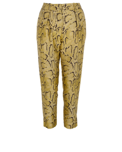 Stella McCartney Snake Print Trousers, Poly, Yellow, UK4, 2*