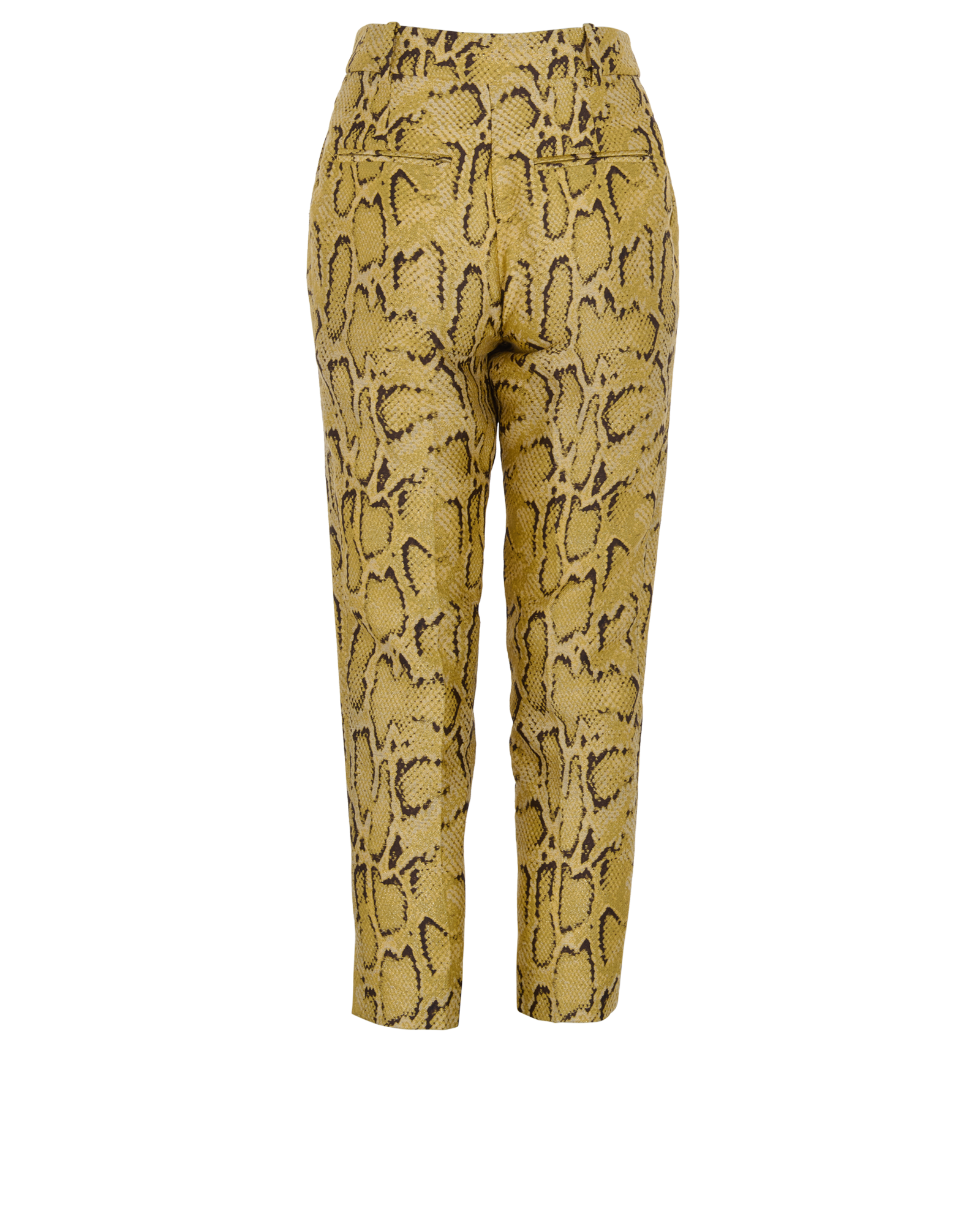 Stella McCartney Snake Print Trousers, &pound;80, Clothing, Yellow, Polyester Mix, Back view