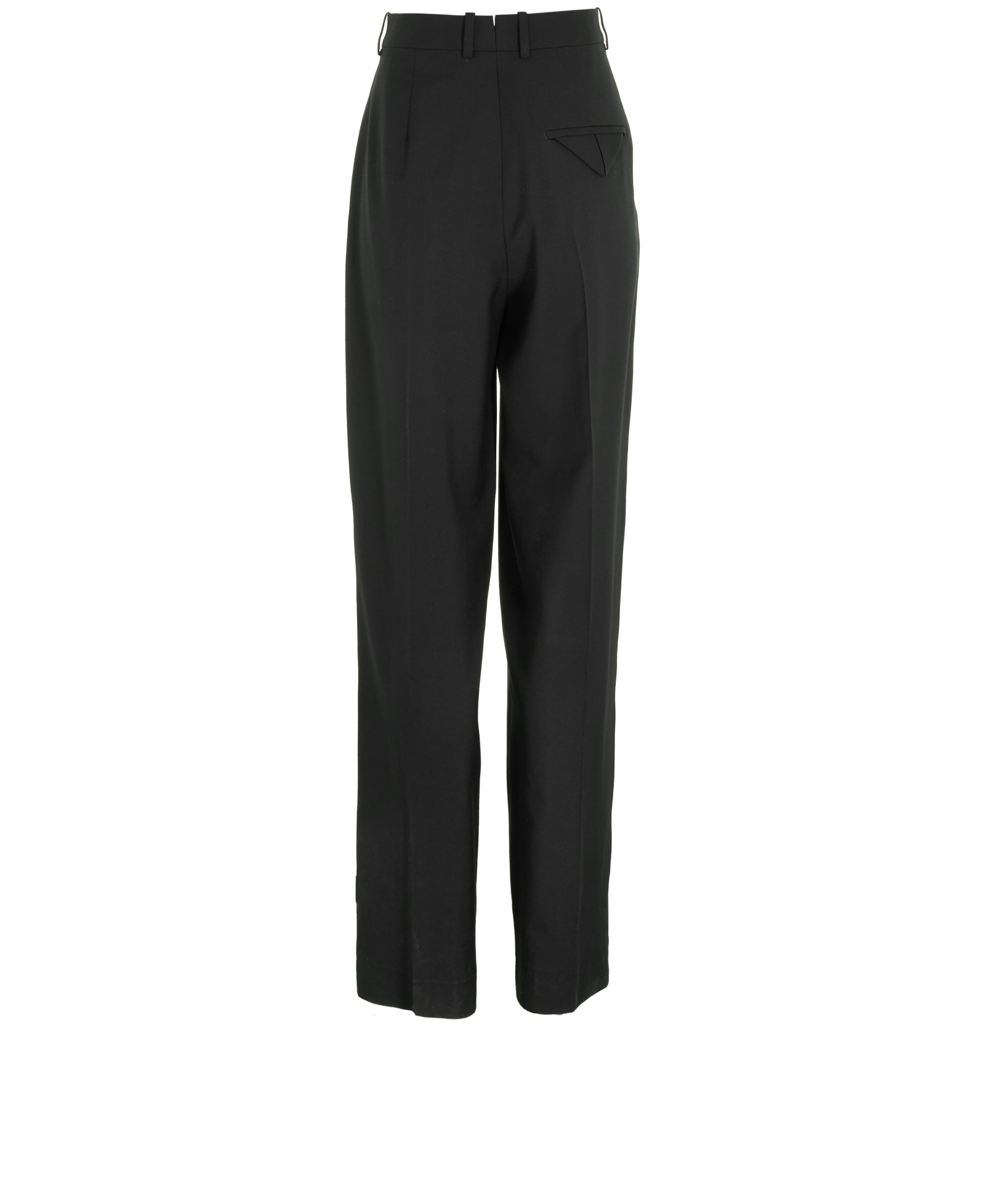 Bottega Veneta Pleated Twill Trousers, &pound;230, Clothing, Black, Wool, Back view