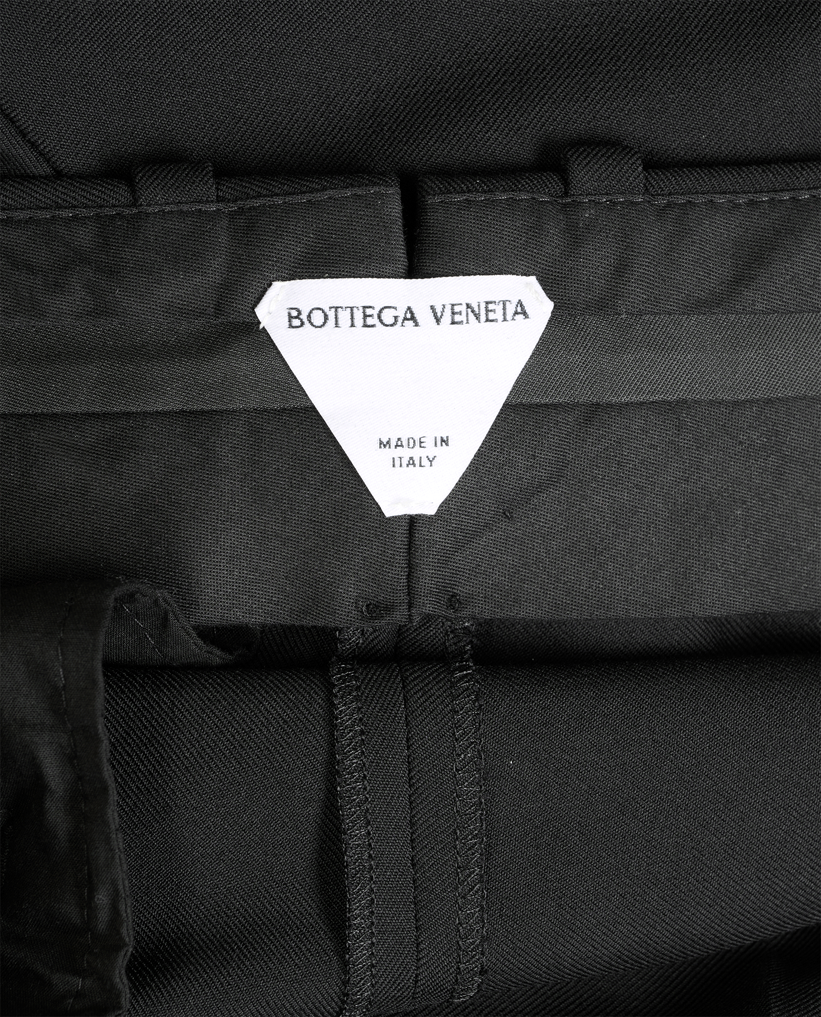 Bottega Veneta Pleated Twill Trousers, &pound;230, Clothing, Black, Wool, Other view