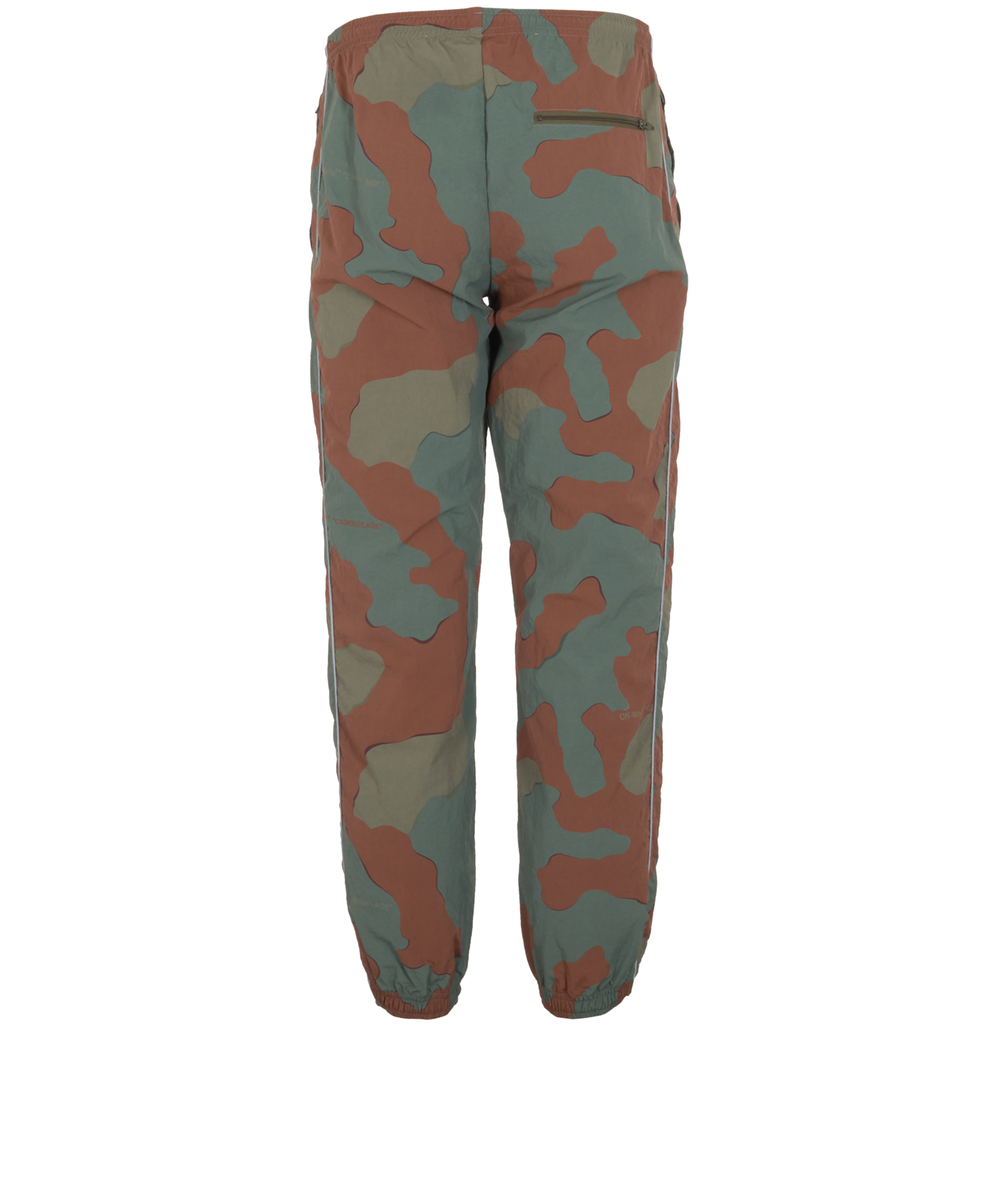 Off-White Camouflage Joggers, &pound;130, Clothing, Brown/Green, Polyester (Polymer), Back view