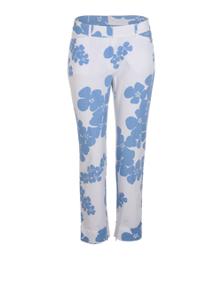 Joseph Floral Trousers, Cotton, Blue/White, Sz S, 2*