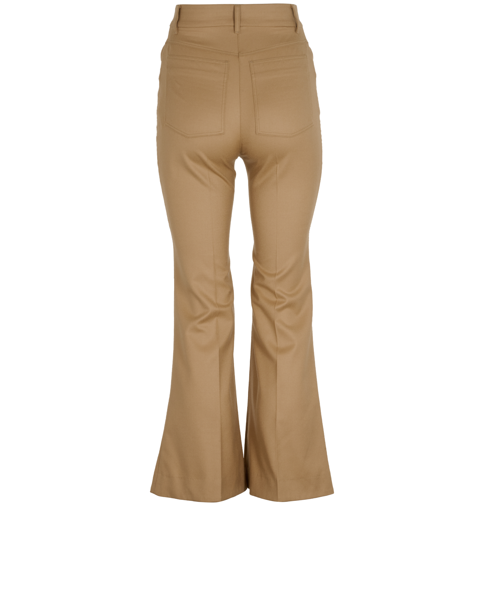 Stella McCartney Flared Trousers, &pound;120, Clothing, Beige, Wool, Back view