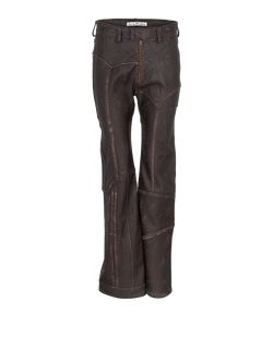 Acne Studios Biker Trousers, Leather, Brown, UK8, 3*