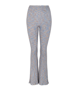 Acne Studios Ribbed Trousers, Viscose, Blue/Beige, Sz XXS, 3*