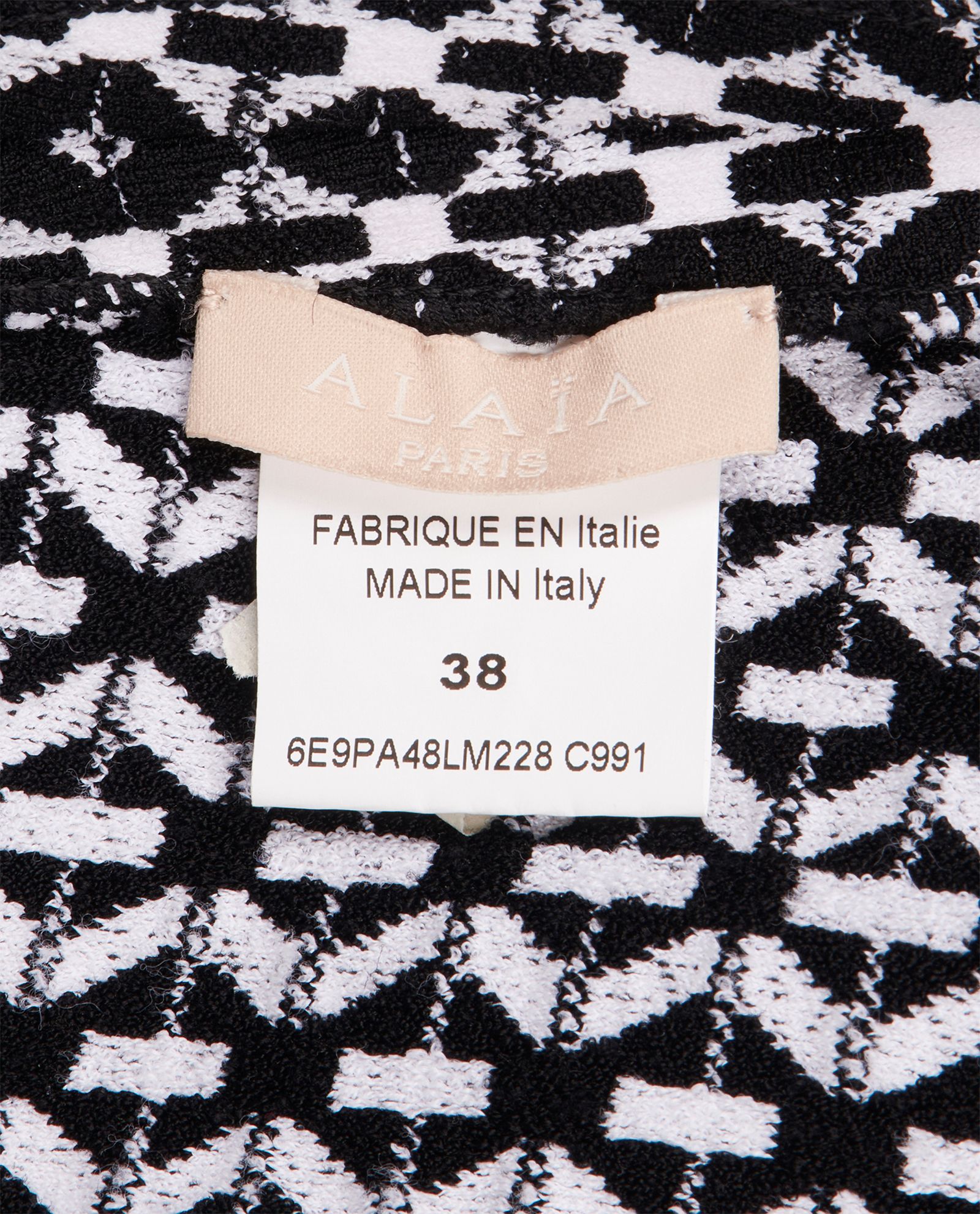 Alaia Patterned Wide Leg Trousers, &pound;350, Clothing, Black/White, Viscose, Other view