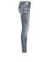 Balmain Washed Zip Jeans, side view