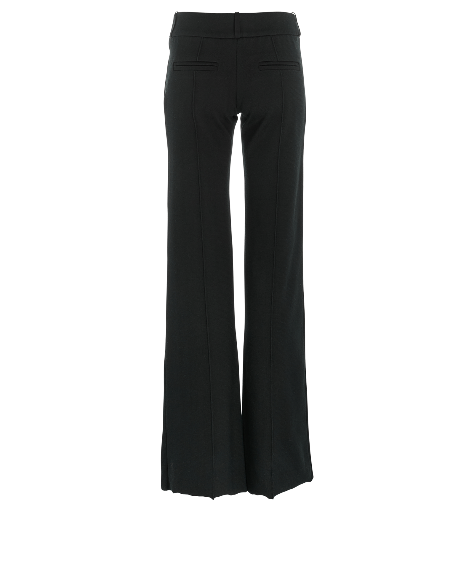 Balmain Flared Trousers, &pound;295, Clothing, Black, Cotton, Back view