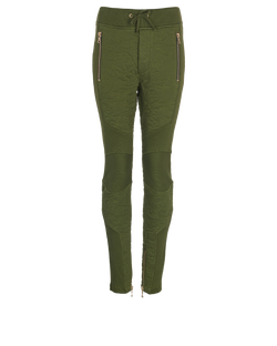 Balmain Camo Embroidered Joggers, Cotton, Green, Sz XS, 3*