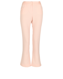 Balmain Plaid Print Trousers, Poly/Virgin Wool, Pink, UK 8, 3*