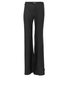 Balmain Bootcut Trousers, Viscose, Black/White, UK10, 3*