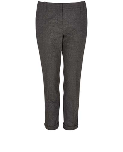 Brunello Cucinelli Small Cuff Ankle Peg Trousers, front view