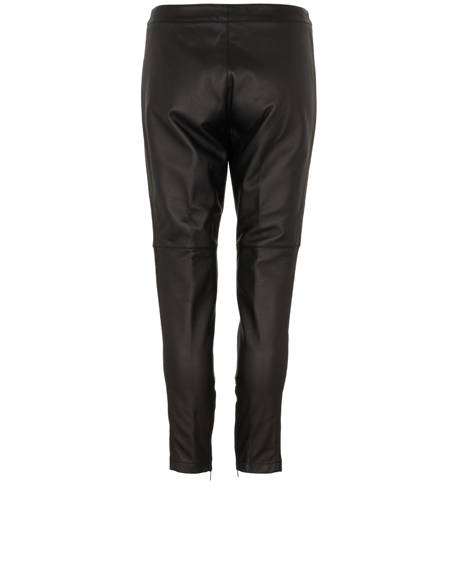 Burberry Slim Trousers, &pound;180, Clothing, Black, Leather, Back view