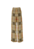 Burberry Pixel Check Wide-Leg Trousers, back view