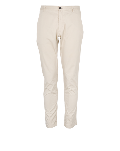 Burberry EKD Embroidered Trousers, &pound;90, Clothing, Beige, Cotton, Front view