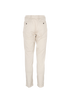 Burberry EKD Embroidered Trousers, &pound;90, Clothing, Beige, Cotton, Back view