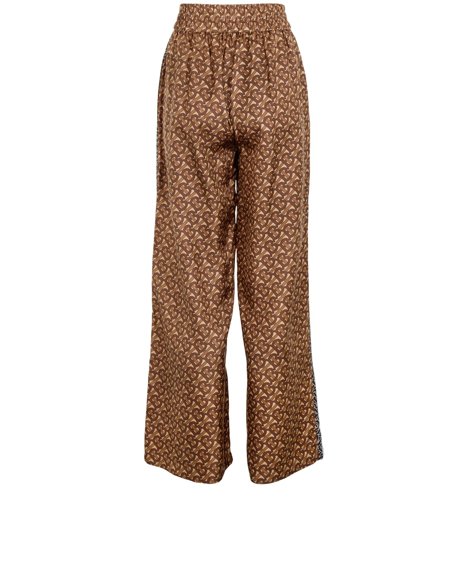 Burberry TB Monogram Trousers, &pound;220, Clothing, Brown, Silk, Back view