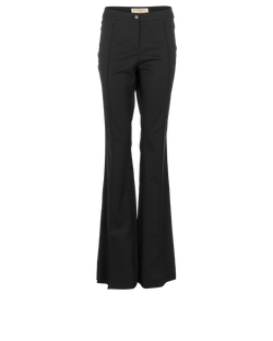Burberry Flared Trousers, Virgin Wool, Black, UK 10, 3*